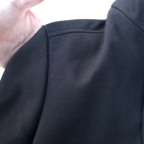 Zara Long Jacket Black With Zipper Large - Picture 9 of 10